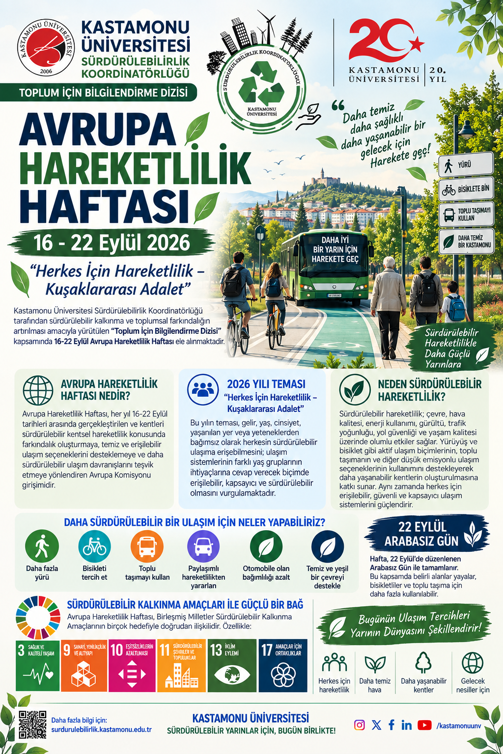 Toplum İçin Bilgilendirme Dizisi-5/ 16-22 Eylül Avrupa Hareketlilik Haftası-2026 Teması: Herkes İçin Hareketlilik – Kuşaklararası Adalet